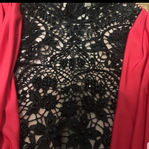 ArdenB red turtle neck  bodycon dress - Picture 5 of 7